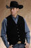 Image #1 - Roper Men's Suede Vest, Black, hi-res