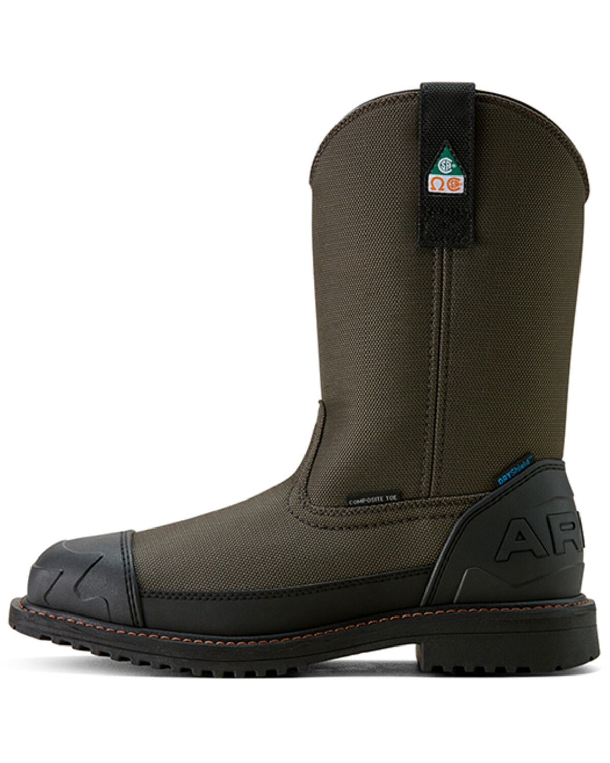 Image #2 - Ariat Men's RigTEK Wildcat Pull-On CSA Waterproof Work Boots - Composite Toe, Charcoal, hi-res