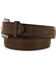 3D Men's 1 1/2" Genuine Leather Belt, Brown, hi-res