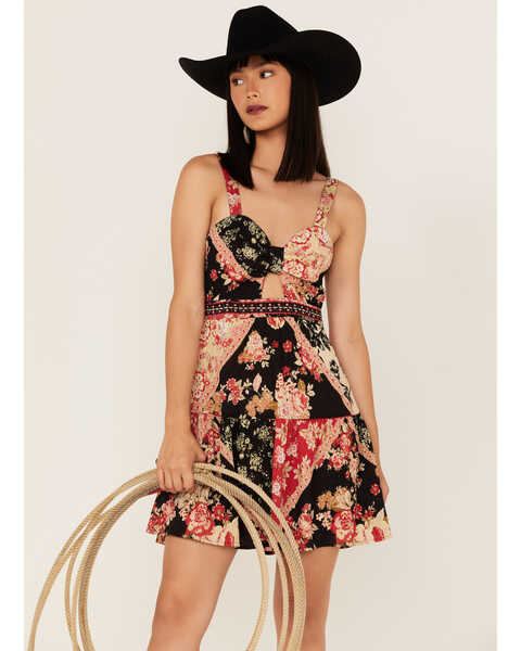 Image #1 - Band of the Free Women's Can't Buy A Thrill Floral Print Mini Dress, Multi, hi-res