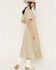 Image #4 - Sendero Provisions Women's La Dahlia Floral Print Short Sleeve Midi Dress, Cream, hi-res