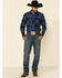 Image #2 - Resistol Men's Montreal Large Plaid Long Sleeve Western Shirt, Blue, hi-res