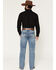 Image #3 - Rock & Roll Denim Men's Double Barrel Medium Wash Relaxed Bootcut Stretch Denim Jeans, Medium Wash, hi-res