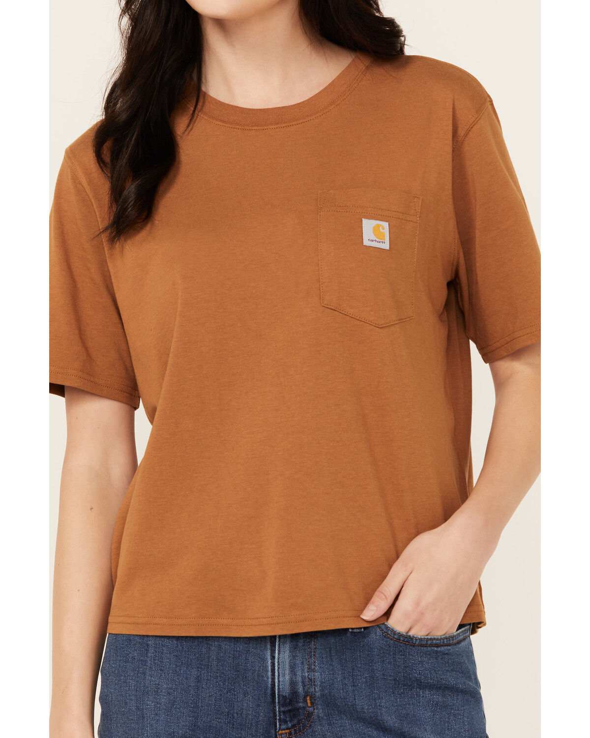Image #3 - Carhartt Women's Loose Fit Lightweight Short Sleeve T-Shirt, Tan, hi-res