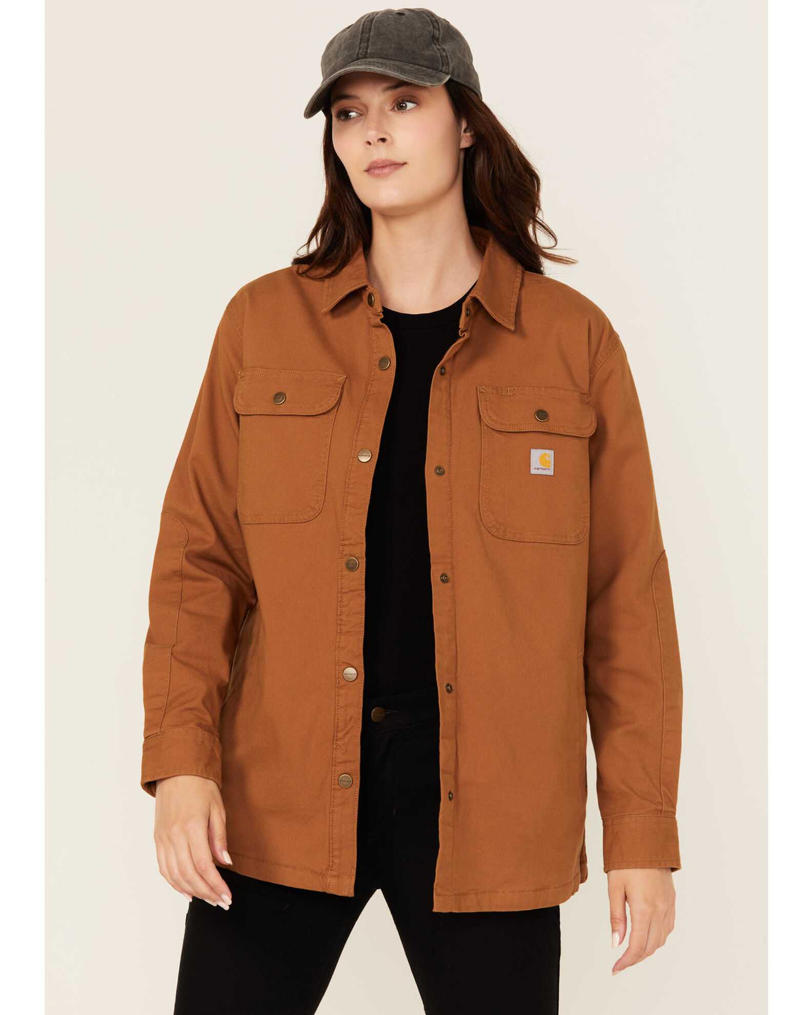 Carhartt Women s Rugged Flex Loose Fit Canvas Shacket Sheplers