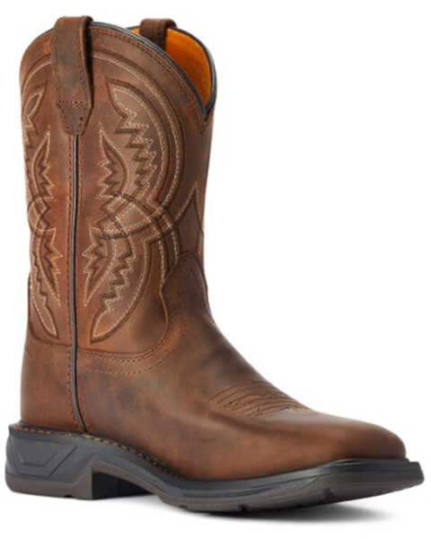 Ariat Boys' WorkHog XT Coil Western Boots - Square Toe, Brown, hi-res