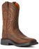 Image #1 - Ariat Boys' WorkHog® XT Coil Western Boots - Square Toe, Brown, hi-res