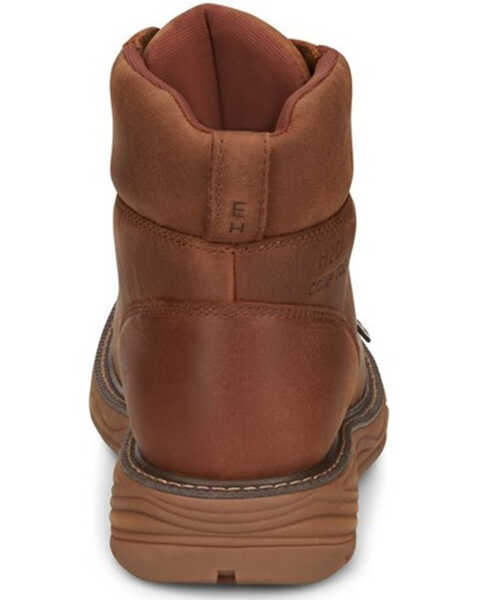 Image #5 - Justin Men's Rush Waterproof 6" Lace-Up Wedge Work Boots - Composite Toe, Brown, hi-res