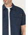 Image #3 - Lucky Brand Workwear Men's Slub Canvas Short Sleeve Button-Down Work Shirt, Blue, hi-res