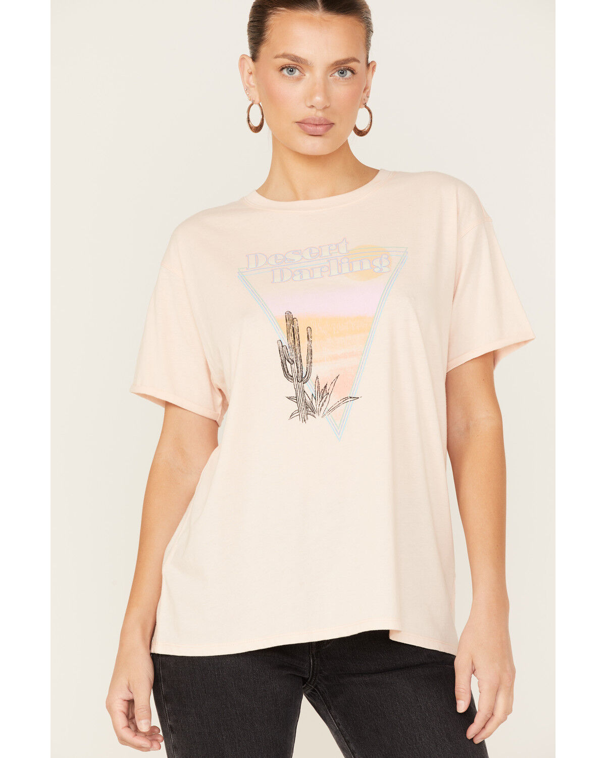Image #2 - White Crow Women's Desert Darling Oversized Graphic Tee, Blush, hi-res