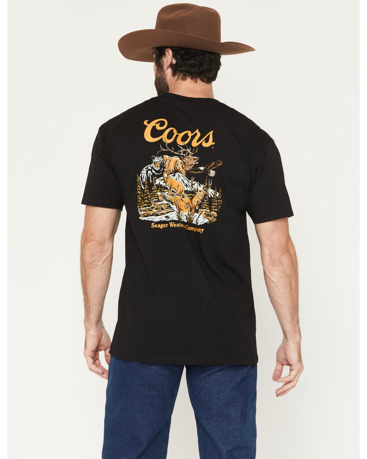 Seager X Coors Banquet Men's Preserve Short Sleeve Graphic T-Shirt, Black, hi-res