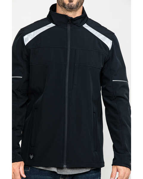 Image #4 - Hawx Men's Reflective Polar Fleece Zip-Front Work Moto Jacket - Big, Black, hi-res