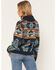 Image #4 - Shyanne Women's Southwestern Print Knit Sweater, Indigo, hi-res