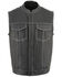 Image #1 - Milwaukee Leather Men's Old Glory Laced Arm Hole Concealed Carry Leather Vest - 3X, Black, hi-res