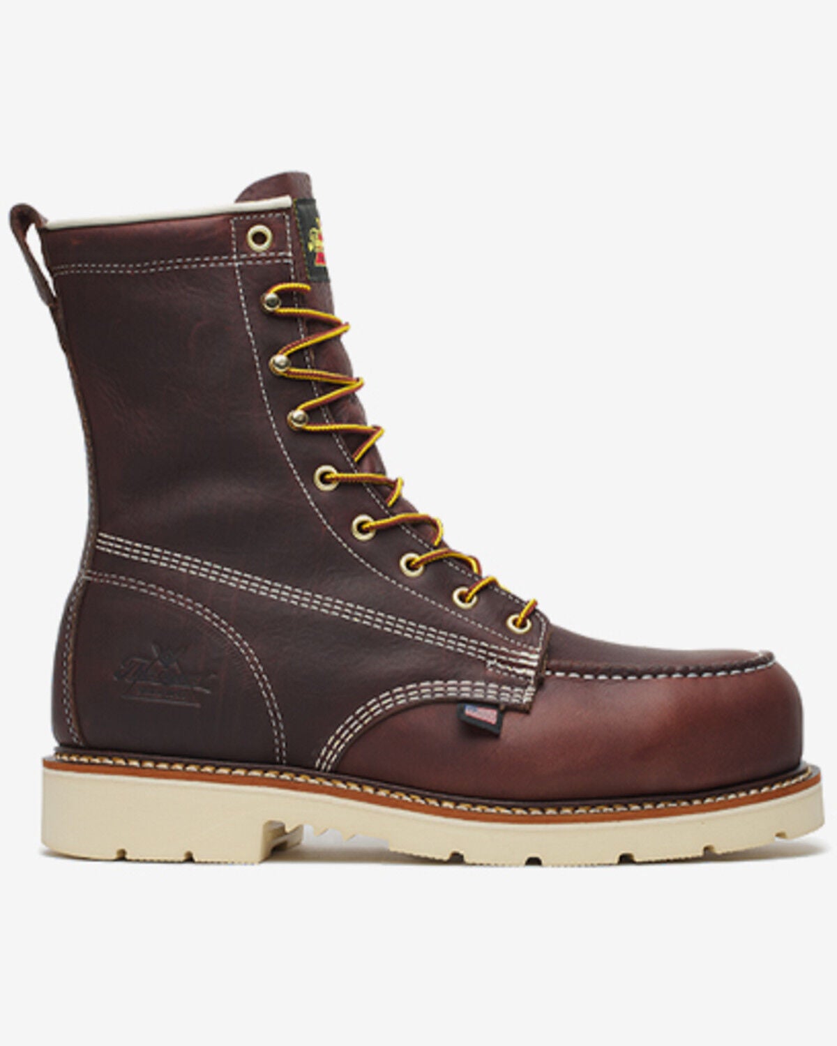 Image #1 - Thorogood Men's 6" Legacy Series USA Wedge Sole Moc Work Boots - Composite Toe, Brown, hi-res