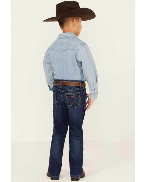 Image #3 - Wrangler Retro Boys' Medium Wash Arvada Relaxed Bootcut Jeans - Toddler & Sizes 4-7, Blue, hi-res