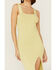 Image #3 - Shyanne Women's Ribbed Sweater Knit Midi Bodycon Dress, Green, hi-res