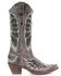 Image #2 - Corral Women's Distressed Black Sequin Cross & Wing Inlay Cowgirl Boots - Snip Toe, , hi-res