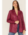 Image #1 - Mauritus Leather Women's Flora RF Leather Blazer, Magenta, hi-res