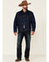 Wrangler Men's Rodeo Dark Wash Lined Stripe Button-Front Denim Jacket , Indigo, hi-res
