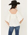 Image #4 - Shyanne Women's Embroidered Crinkle Tunic, Ivory, hi-res