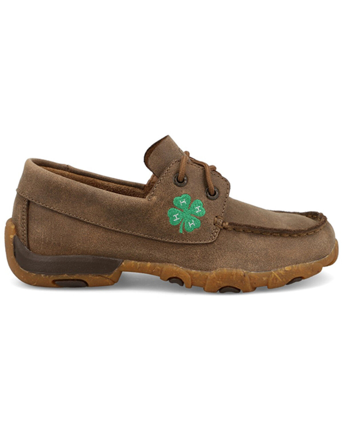Image #2 - Twisted X Boys' Driving Moc Boat Shoe Driving Mocs, Brown, hi-res