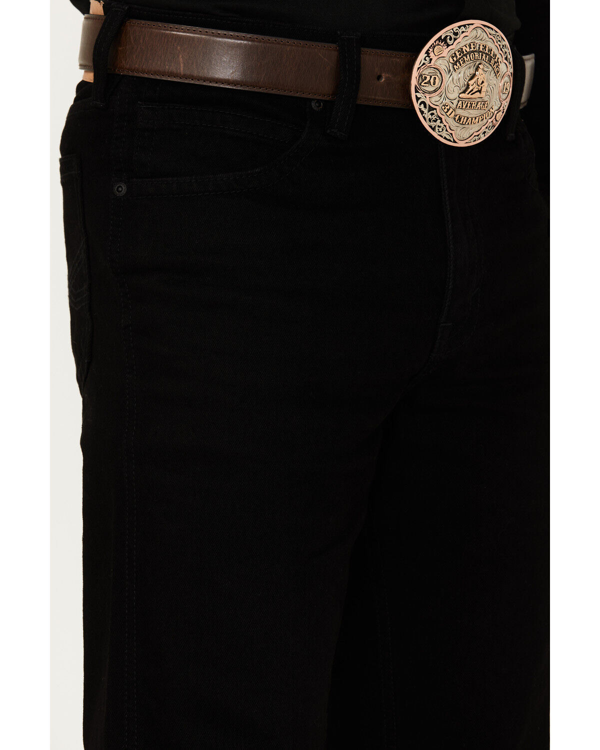 Image #2 - Blue Ranchwear Men's Bronson Slim Straight Stretch Denim Jeans, Black, hi-res