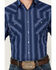 Image #3 - Ely Walker Men's Southwestern Striped Print Long Sleeve Pearl Snap Western Shirt, Navy, hi-res