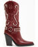 Image #2 - Azalea Wang Women's Umbra Embellished Boots - Snip Toe, Burgundy, hi-res