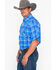 Image #3 - Wrangler 20X Men's Competition Advanced Comfort Plaid Print Short Sleeve Western Shirt , Blue, hi-res