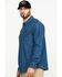 Image #3 - Hawx Men's Stonewashed Denim Snap Western Long Sleeve Work Shirt - Tall, Blue, hi-res