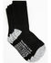 Image #1 - Boot Barn Kids' Basic Ultra Light Crew Socks - 3 Pack, Black, hi-res