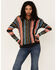 Image #1 - Rock & Roll Denim Women's Serape Stripe Knit Hooded Sweater, Brown, hi-res