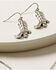 Image #3 - Shyanne Women's Cowgirl Boot Pendant Necklace & Earring Set, Silver, hi-res