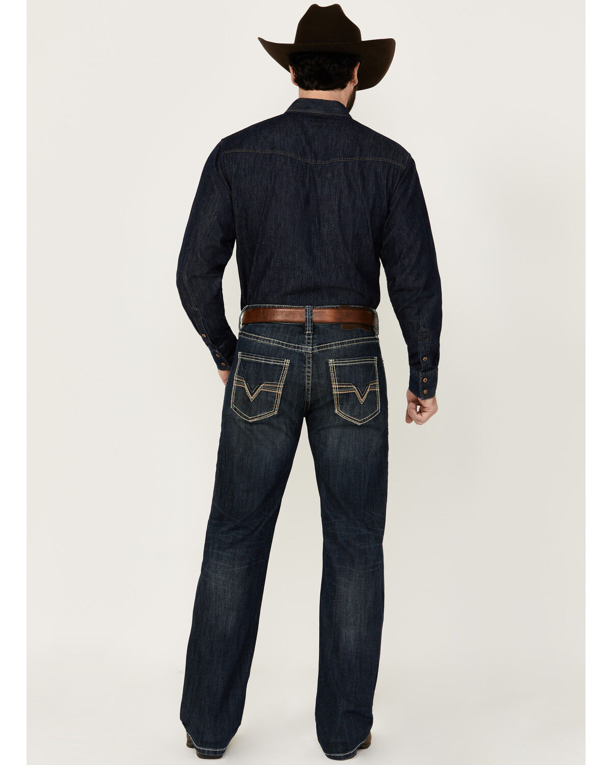 Image #3 - Rock & Roll Denim Men's Double Barrel Medium Wash Relaxed Bootcut Stretch Denim Jeans, Medium Wash, hi-res