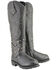 Image #1 - Milwaukee Leather Women's Extra Tall Studded & Riveted Pull On Boots - Round Toe, Black, hi-res