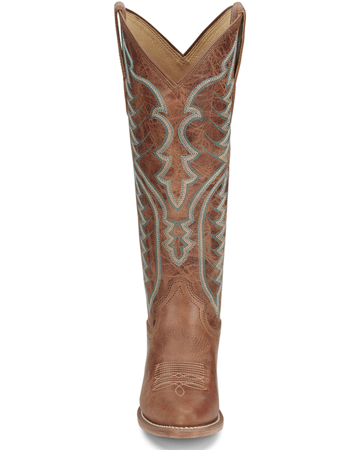Image #4 - Justin Women's Evelyn Tall Western Boots - Snip Toe, Brown, hi-res