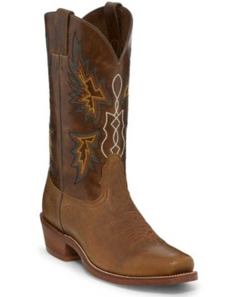 Nocona Men's 12" Vintage Western Boots - Square Toe, Tan, hi-res