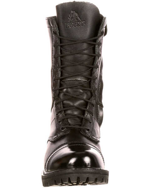 Rocky Women's Side Zipper Work Boots - Round Toe, Black, hi-res