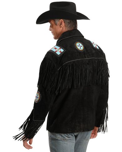 Liberty Wear Eagle Bead Fringed Suede Leather Jacket | Sheplers