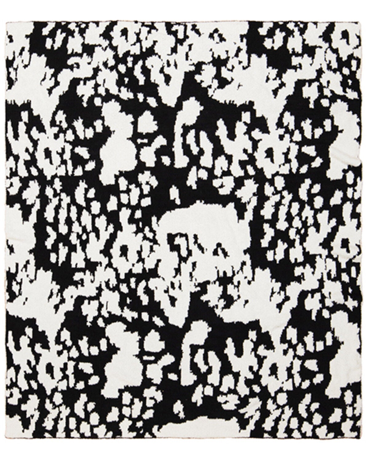 Carstens Home Wrangler Cow Print Blanket, Black, hi-res
