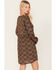 Image #4 - Stetson Women's Praire Paisley Print Long Sleeve Dress, Brown, hi-res