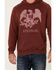 Image #3 - Stetson Men's Red Mineral Wash Distressed Eagle Graphic Hooded Sweatshirt, Blue, hi-res