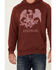 Image #3 - Stetson Men's Red Mineral Wash Distressed Eagle Graphic Hooded Sweatshirt , Blue, hi-res