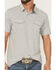 Image #3 - Ariat Men's Retro Solid Short Sleeve Snap Stretch Polo Shirt, Heather Grey, hi-res