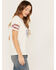 Image #2 - White Crow Women's American Made Football Short Sleeve Graphic Tee, White, hi-res