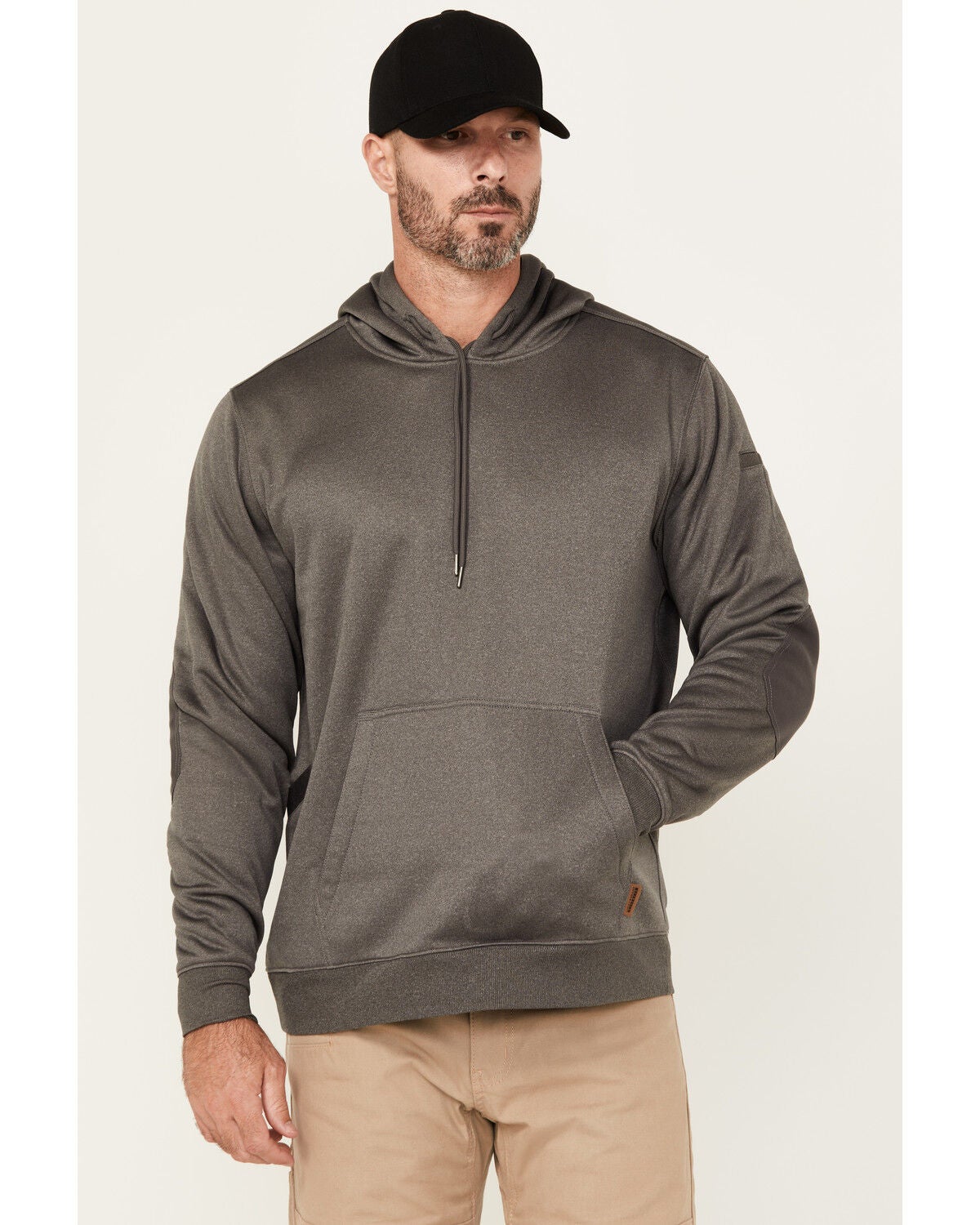 Lucky Brand Workwear Men's Fleece Hooded Sweatshirt, Heather Grey, hi-res