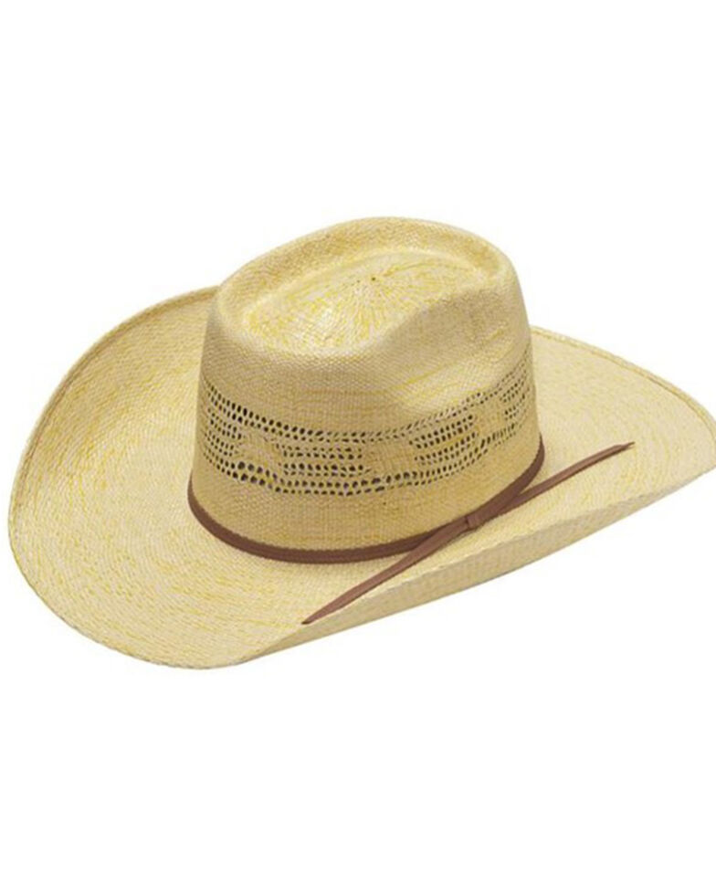 Twister Kids' Simple Ribbon Bangora Straw Western Hat, Natural, hi-res