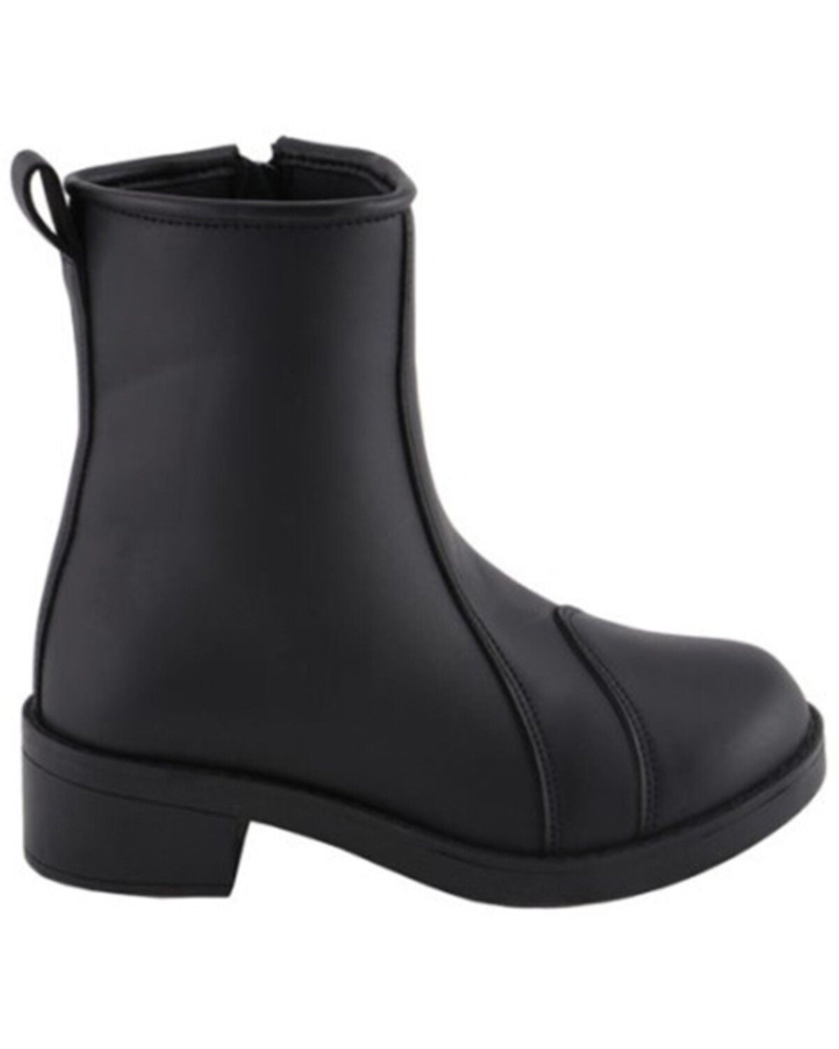 Image #2 - Milwaukee Leather Women's Clean Toe Cap Riding Boots - Round Toe, Black, hi-res