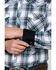 Image #4 - Rock 47 By Wrangler Men's Black Embroidered Plaid Long Sleeve Western Shirt  , , hi-res